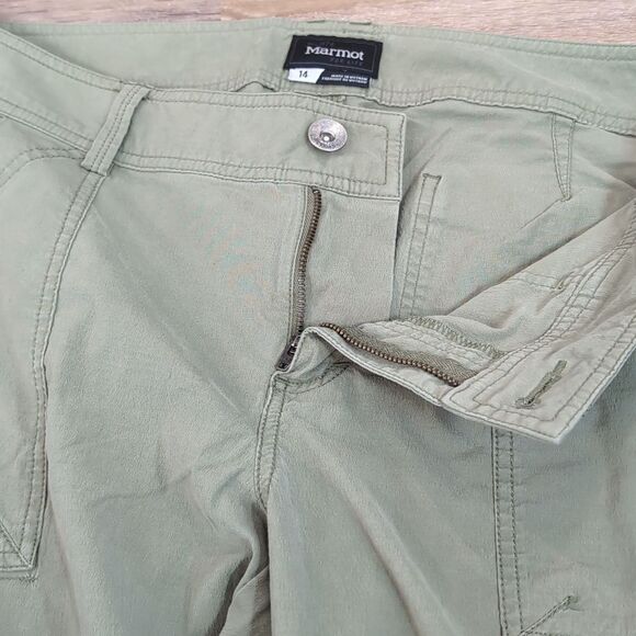 Marmot Green Hiking Pants Size:14 - Picture 4 of 8
